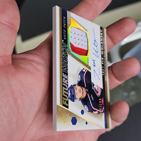 2022-23 SP Authentic #FWAP-TF Trey Fix-Wolansky Future Watch Auto Patch #/100 - Picture 8 of 11